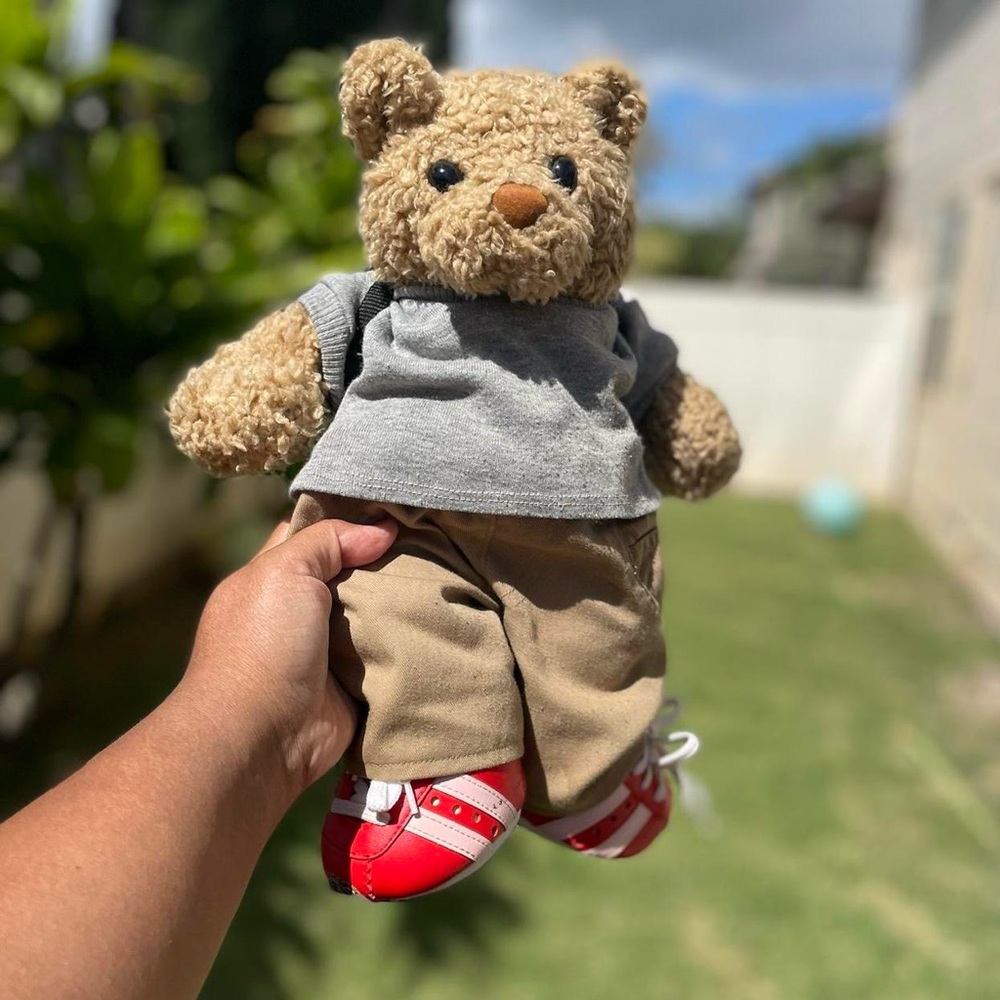 Vintage Build-A-Bear Brown Teddy With Full Outfit